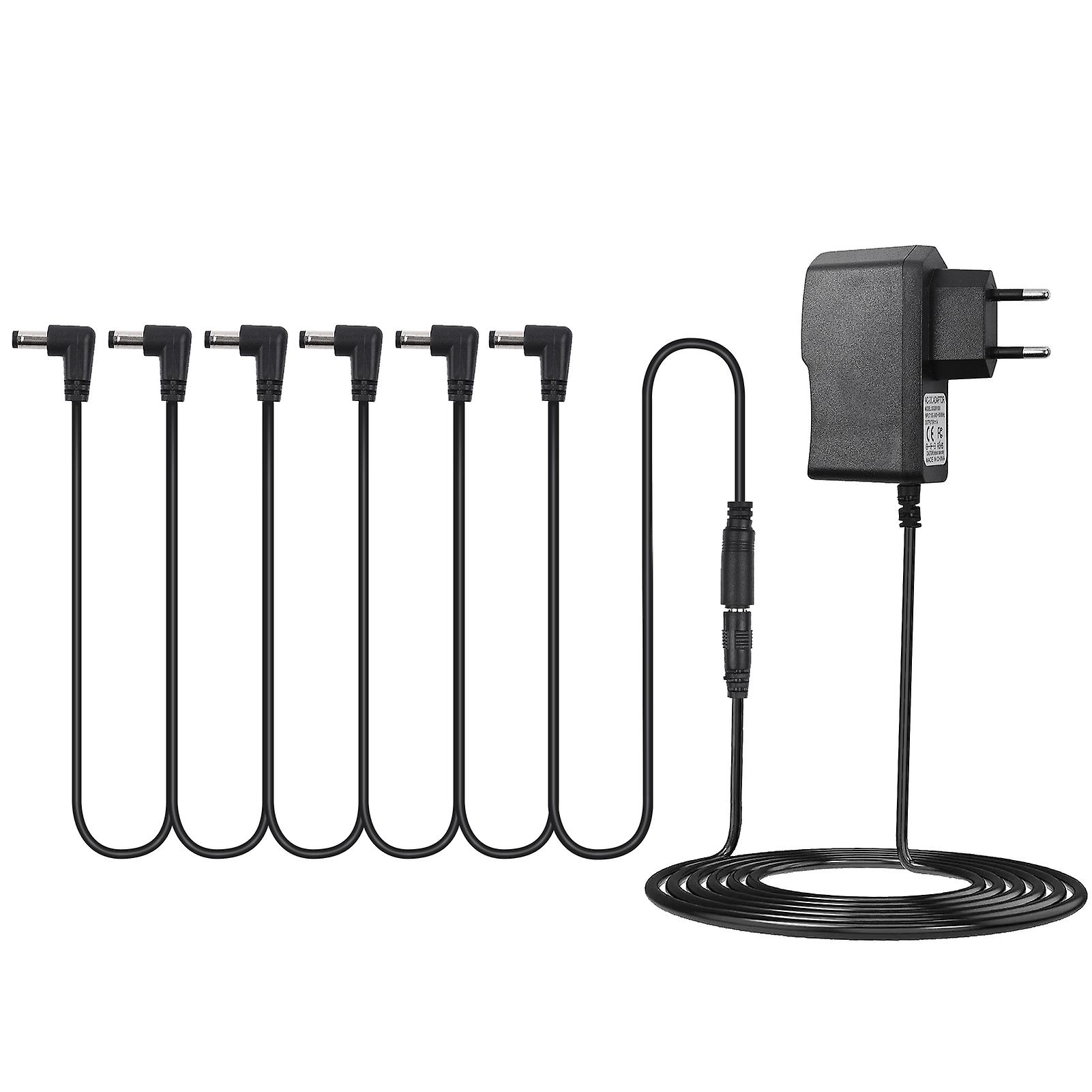 Guitar Effect Pedal Power Supply Adapter With 8 Ways Daisy Chain Cable