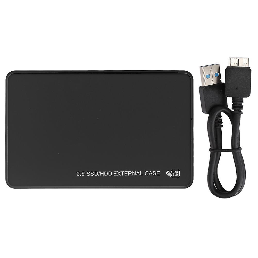 2.5 inch ABS Mobile Hard Drive External Enclosure, 5Gbps Transmission, USB 3.0 SATA Hard Drive Enclosure Black (HDD Not Included)