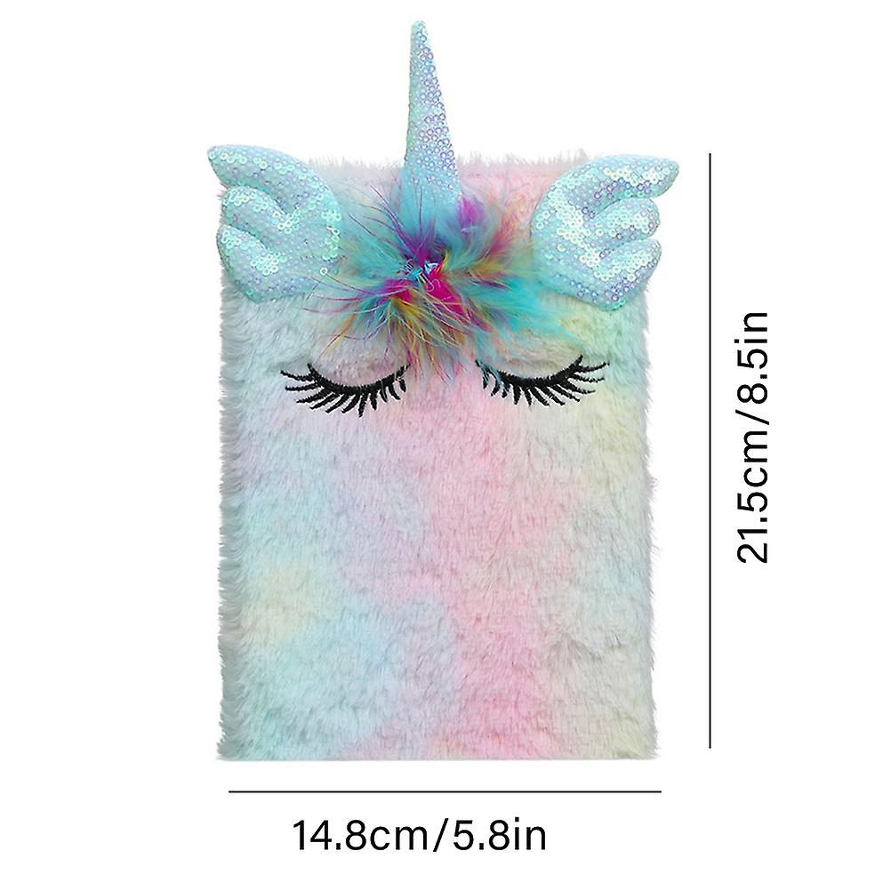 Plush Notebook Sequins Diary Cute Plush Journal for Girl