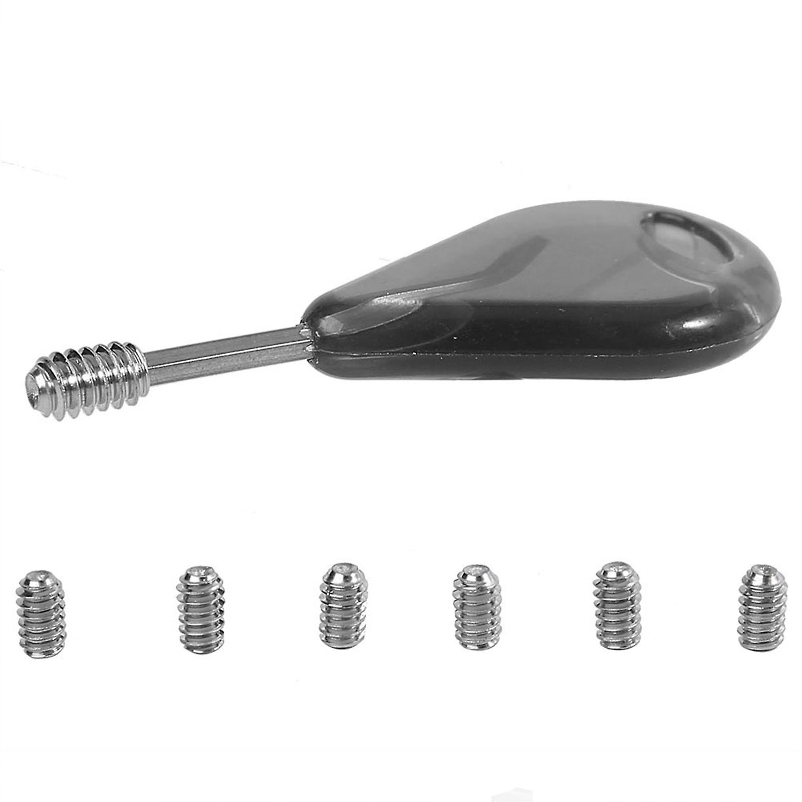 FCS Surfboard Fin Key with 6pcs Grub Screws Replacement Accessory Tool for Secure Fin Installation and Removal