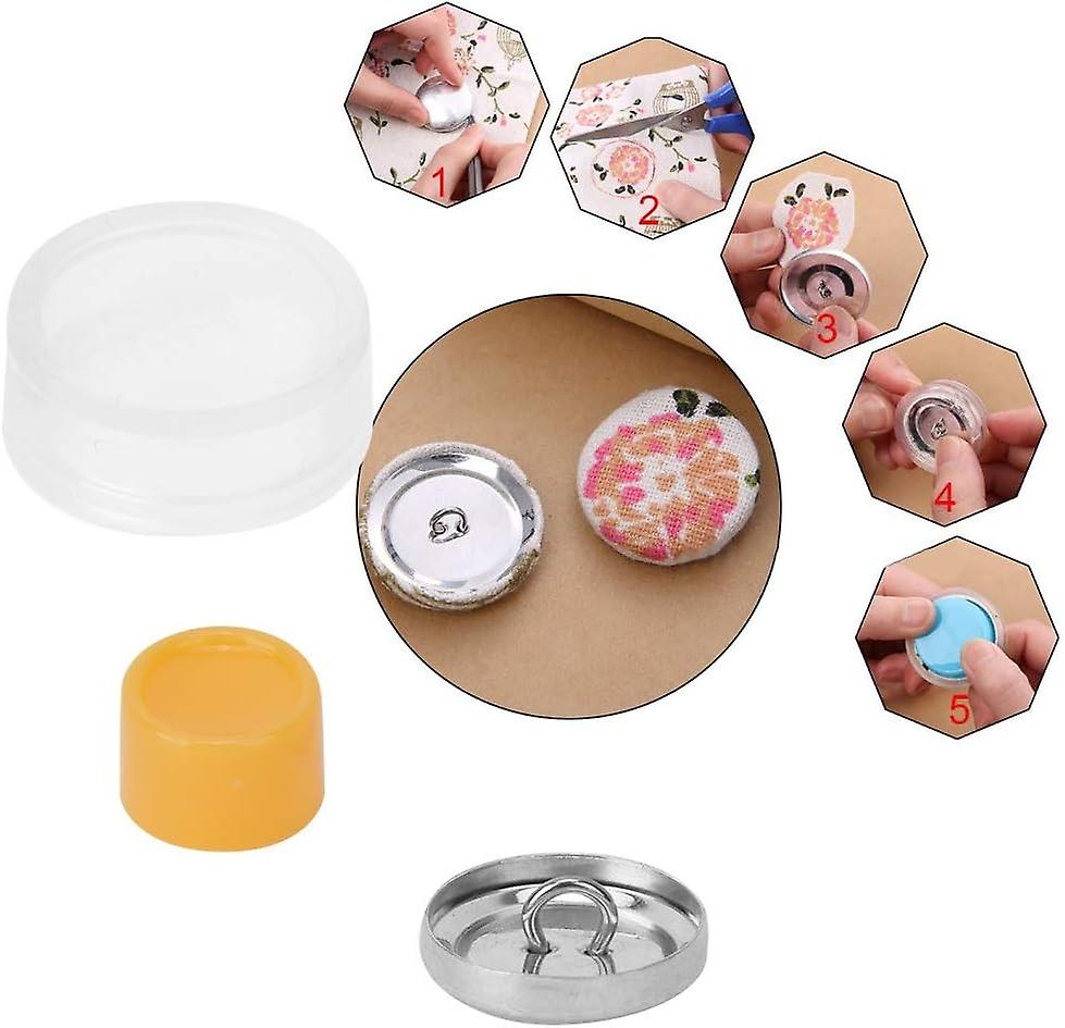 Cover Round Button Base Cover Buttons Kit Cloth Bag Cover Buttons Kit Round Button Self Cover Button