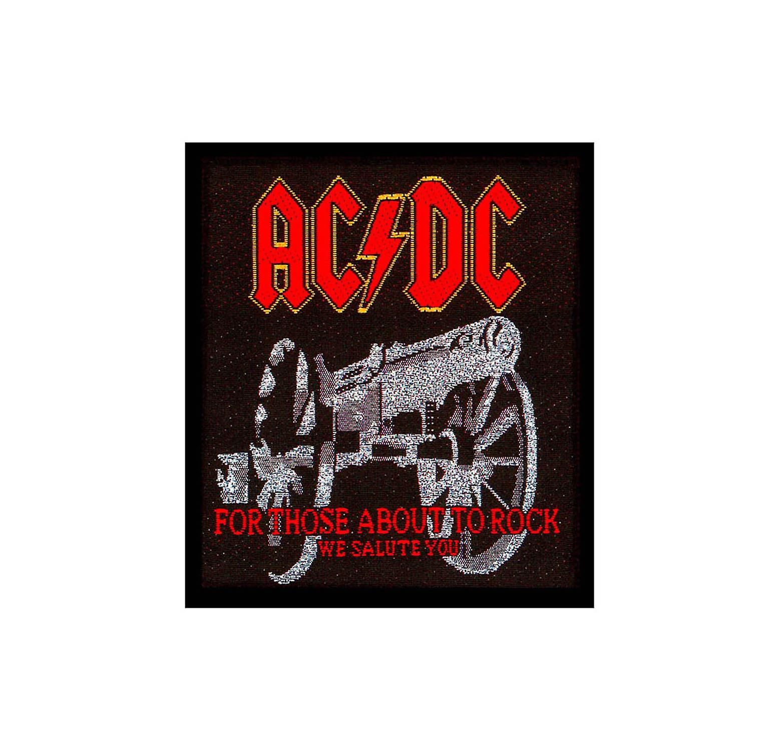 AC/DC Patch For Those About To Rock Band Logo Official New Black (7cm x 8cm)