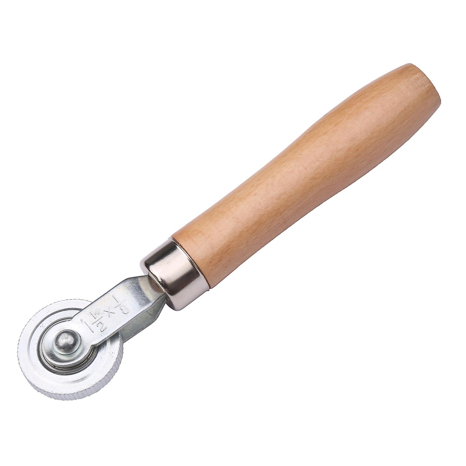 Tire Flat Roller Smooth Rolling Stable Wood Handle Anti Corrosion Tire Patch Roller for Workshop