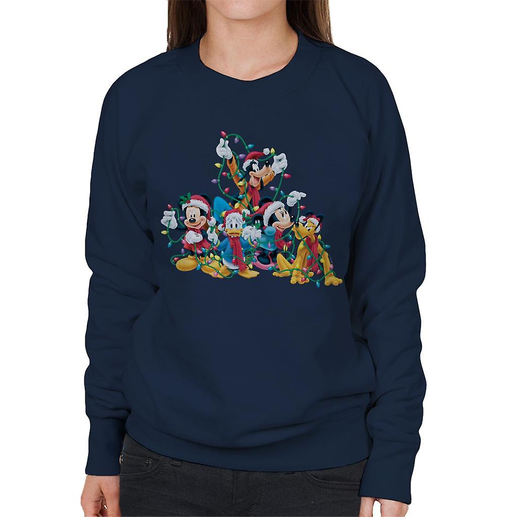 Disney Mickey Mouse & Co Christmas Lights Women's Sweatshirt