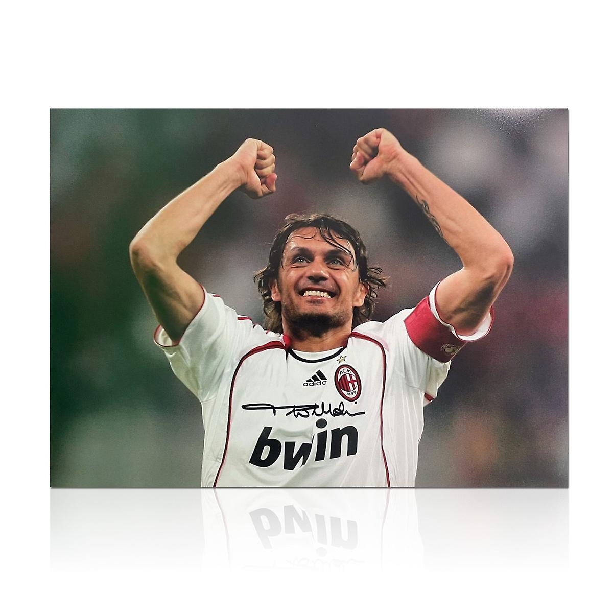 Paolo Maldini Signed AC Milan Football Photo: 2007 Quarter-Final