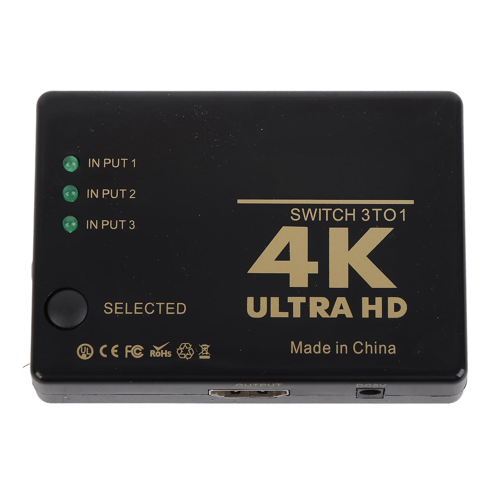 Switcher 3 Way High Definition Multimedia Interface Audio Converter with Remote Control