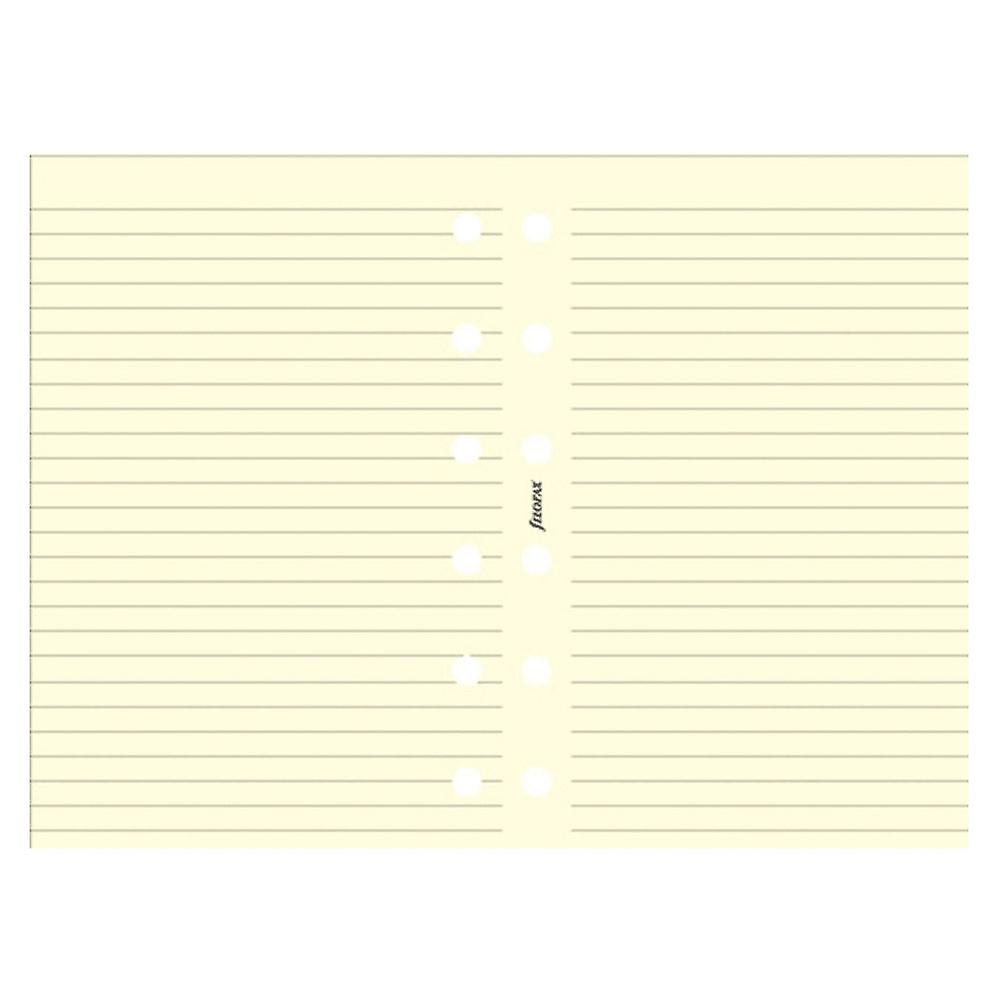 Filofax Quality Pocket Ruled Notepaper Refill 20pk in Elegant Cream Colour