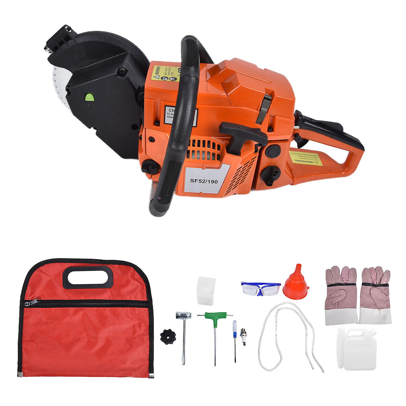 2.6KW 2 Stroke Portable Gasoline Power Cutter Cordless Circular Saw Cutting Machine 8500RPM 52CC190mm