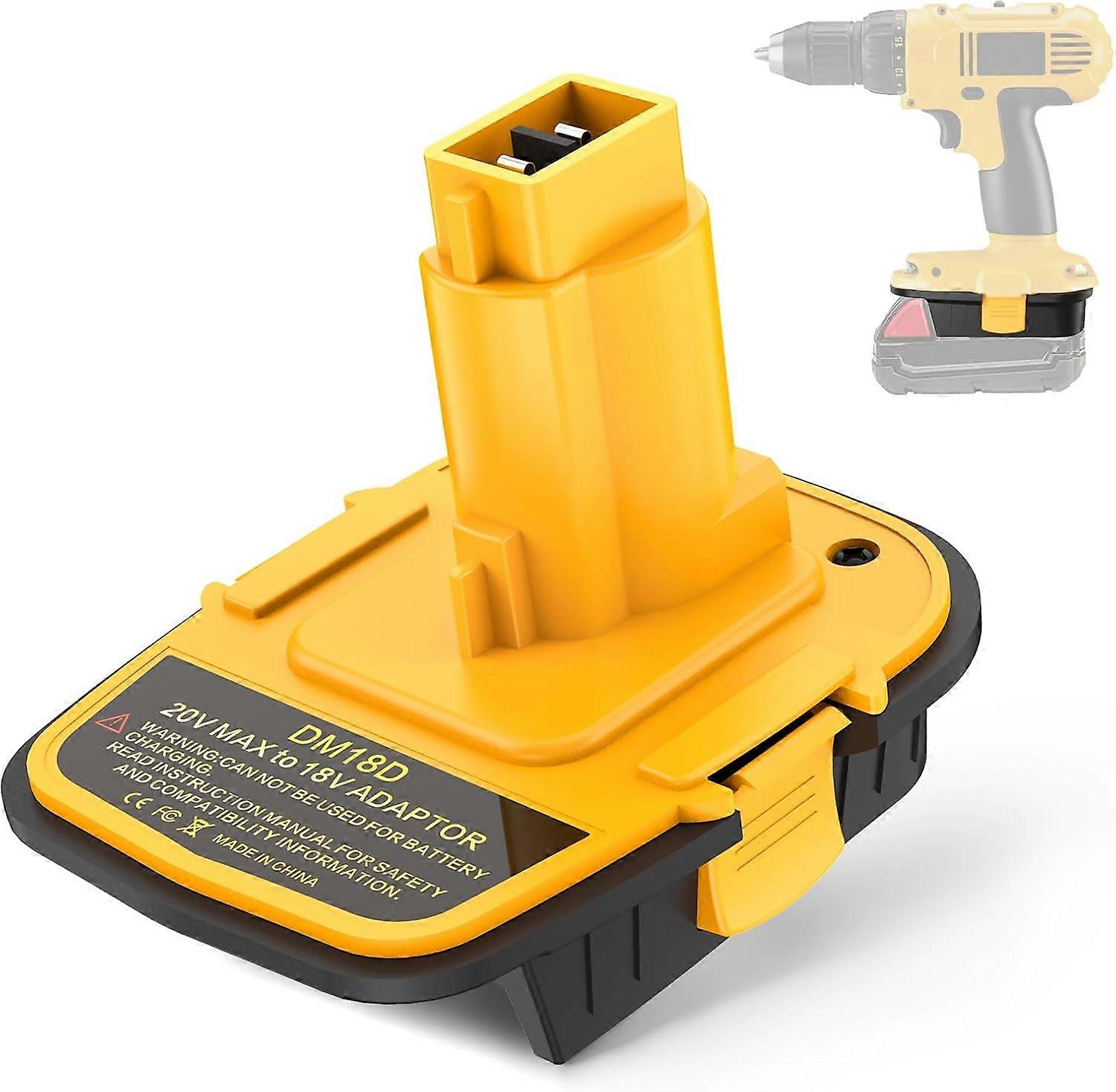 DM18D Battery Adapter Converter with USB Port for Dewalt 18V Tools For Dewalt 20V Li-ion For Milwaukee 18V Li-ion Battery