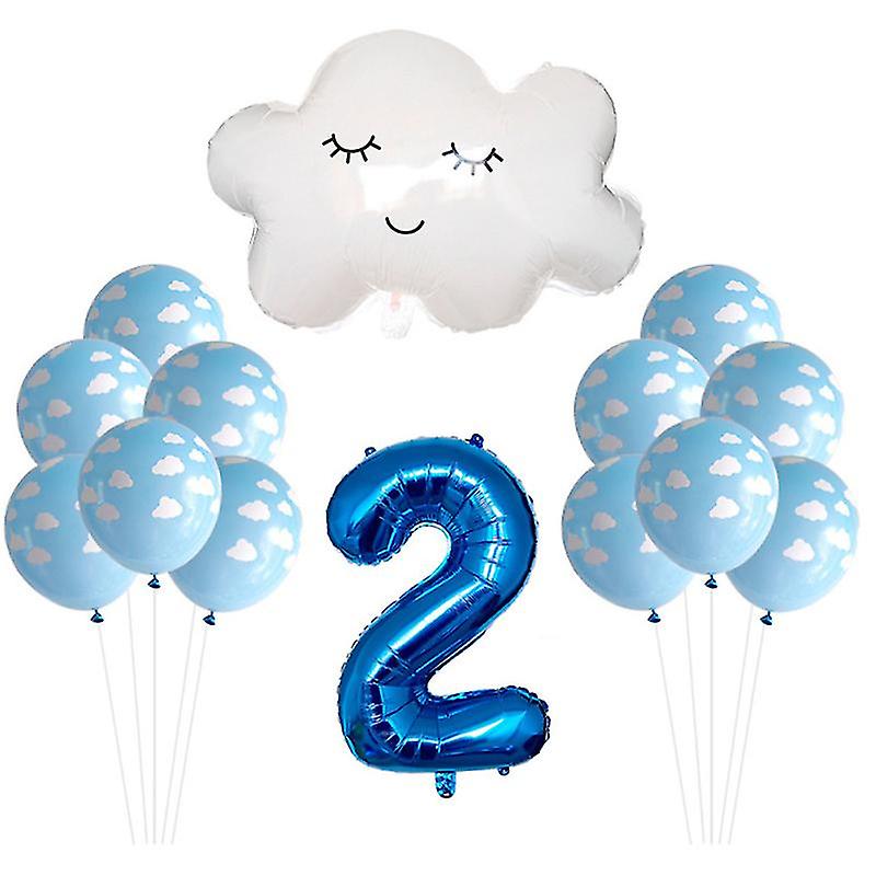 12pcs Cloud Printed Balloons