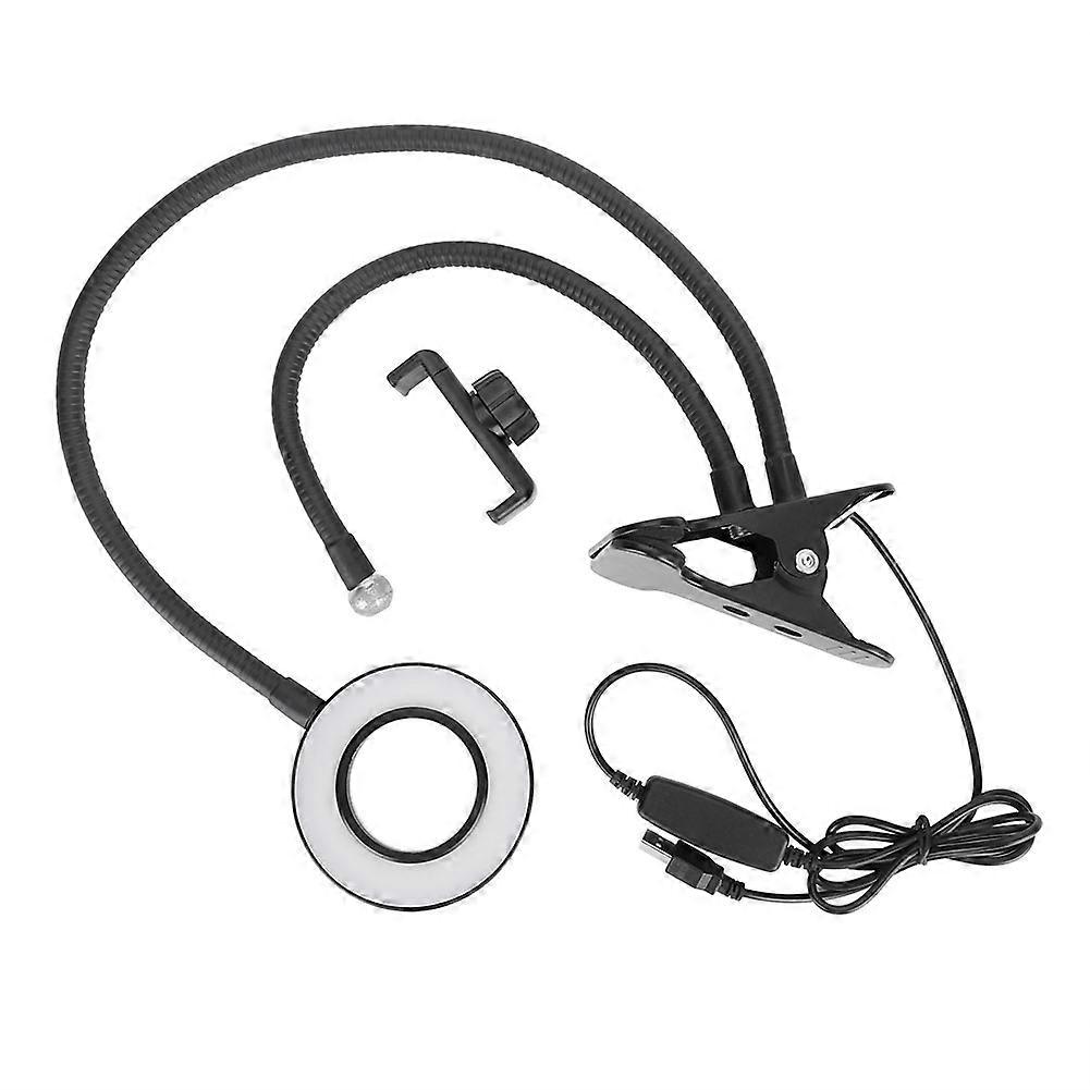 Multi-functional Flexible Desktop Phone Stand Holder With Ring Light for Live Stream Selfie