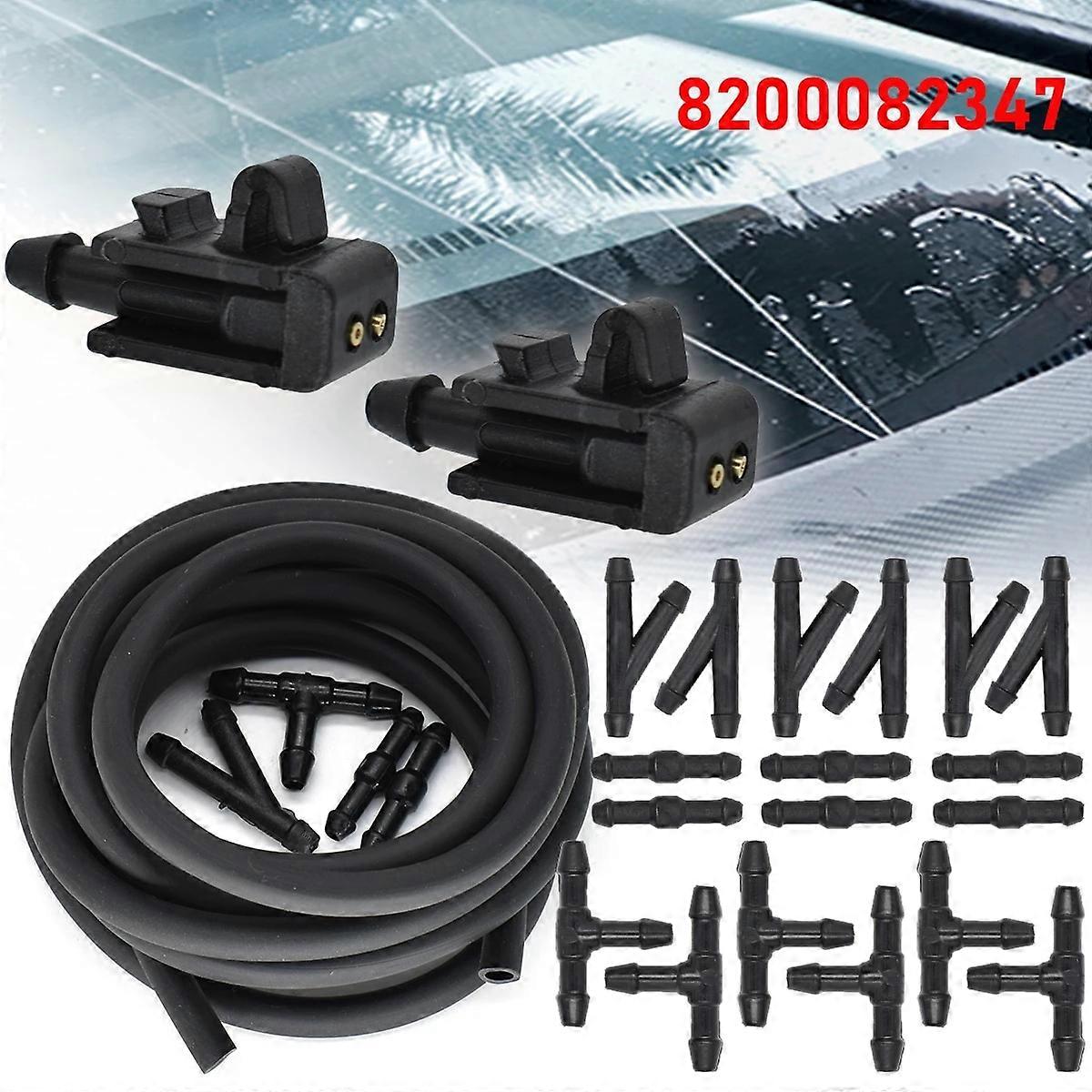 Front Windshield Wiper Washer Nozzle Jet Hose Pipe For Renault Megane 2 3 MK2 MK3 2002 ~ 2015 Scenic 2 Laguna Fluence 8200082347 FN9U0380