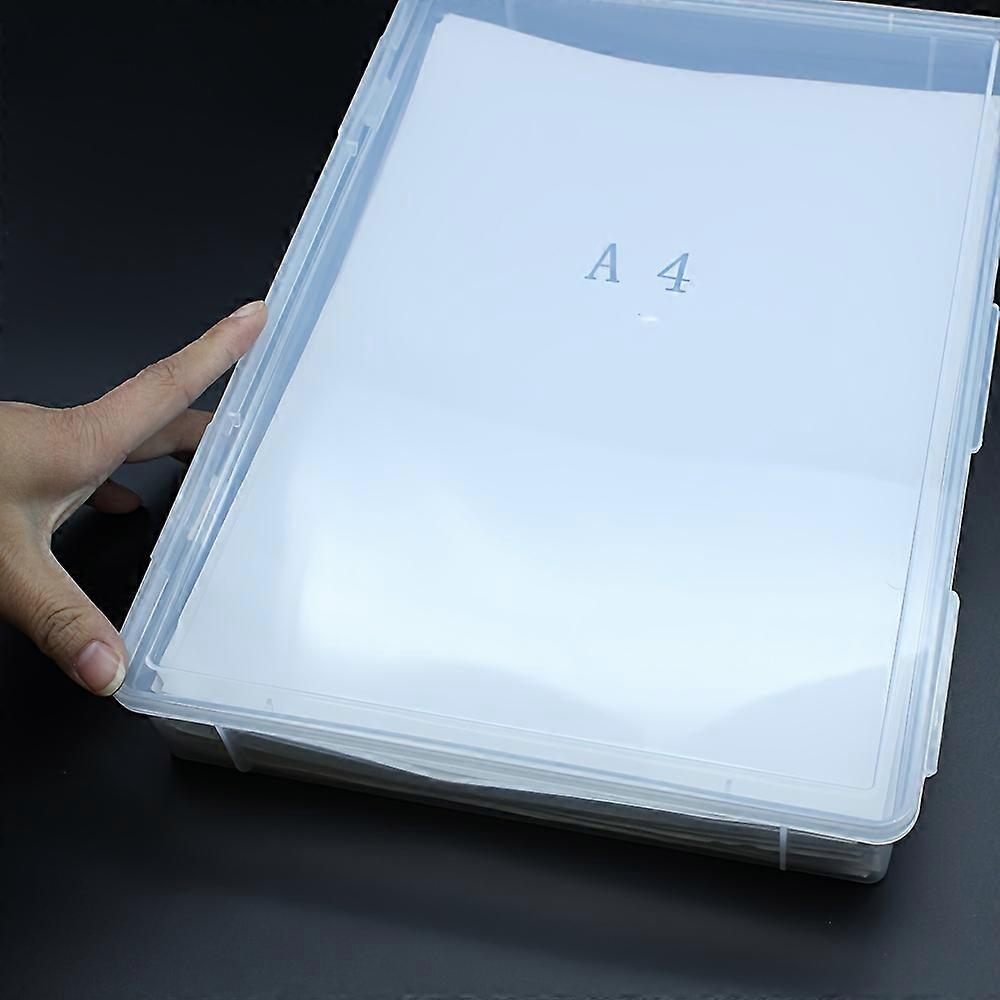 Large Durable Stackable Plastic Storage Box - Efficient Organizer for Contracts, Documents & Credentials - Clear View, Space-Saving Sturdy Design