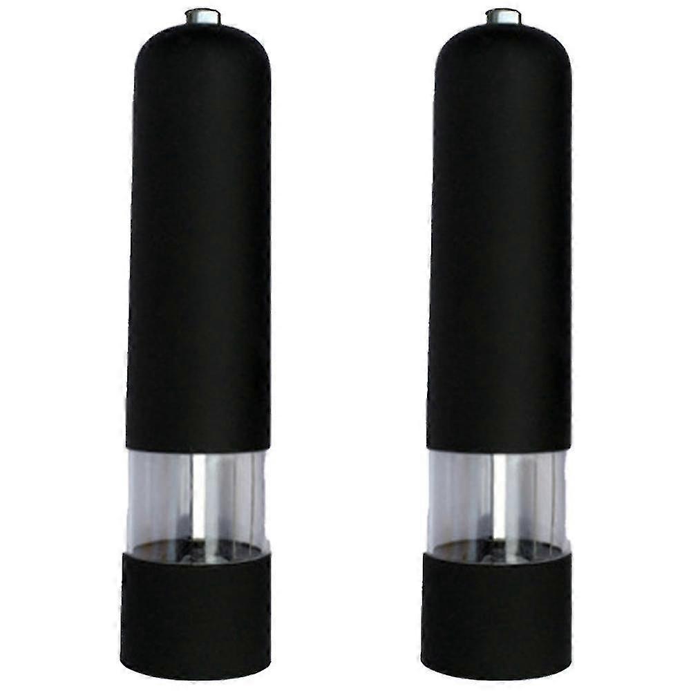 Electric Sea Salt & Pepper Mill And Shaker Set, Battery Powered With Light And Adjustable,pack Of 2-Yvan