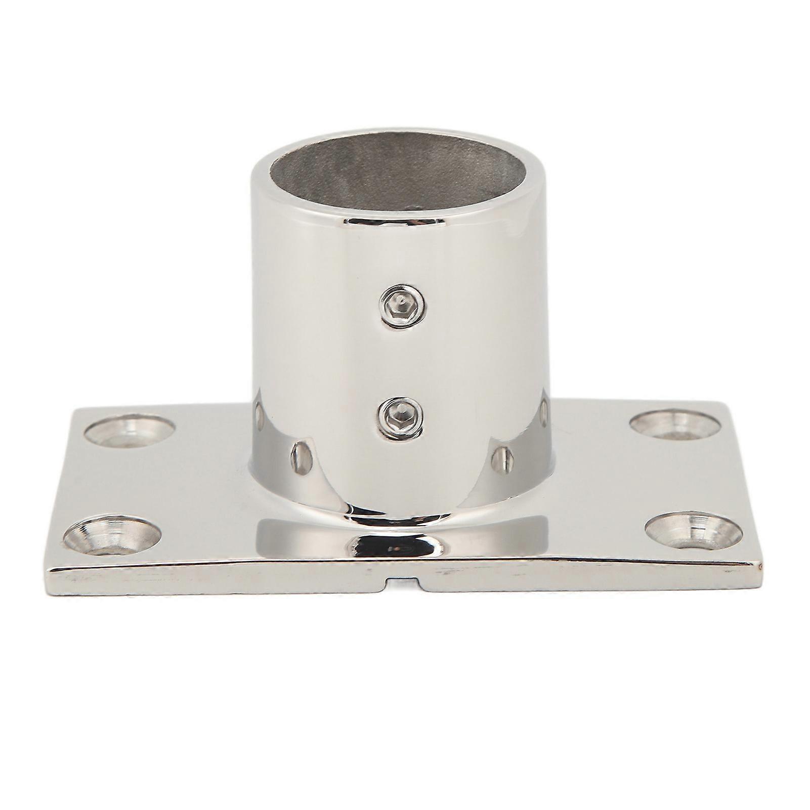 Boat Handrail Fitting Rectangular Base Silver Rugged Rustproof Boat Deck Handrail Rectangular Base For Boat Marine Yacht 9022mm/0.9in