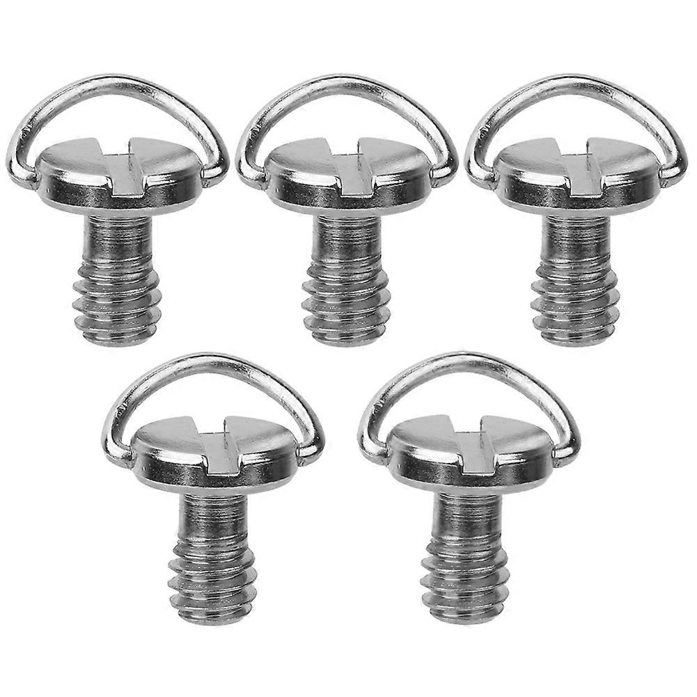5pcs 1/4 Camera Screw For Quick Release Plate 1/4inch Folding C Ring Adapter Tripod Monopod