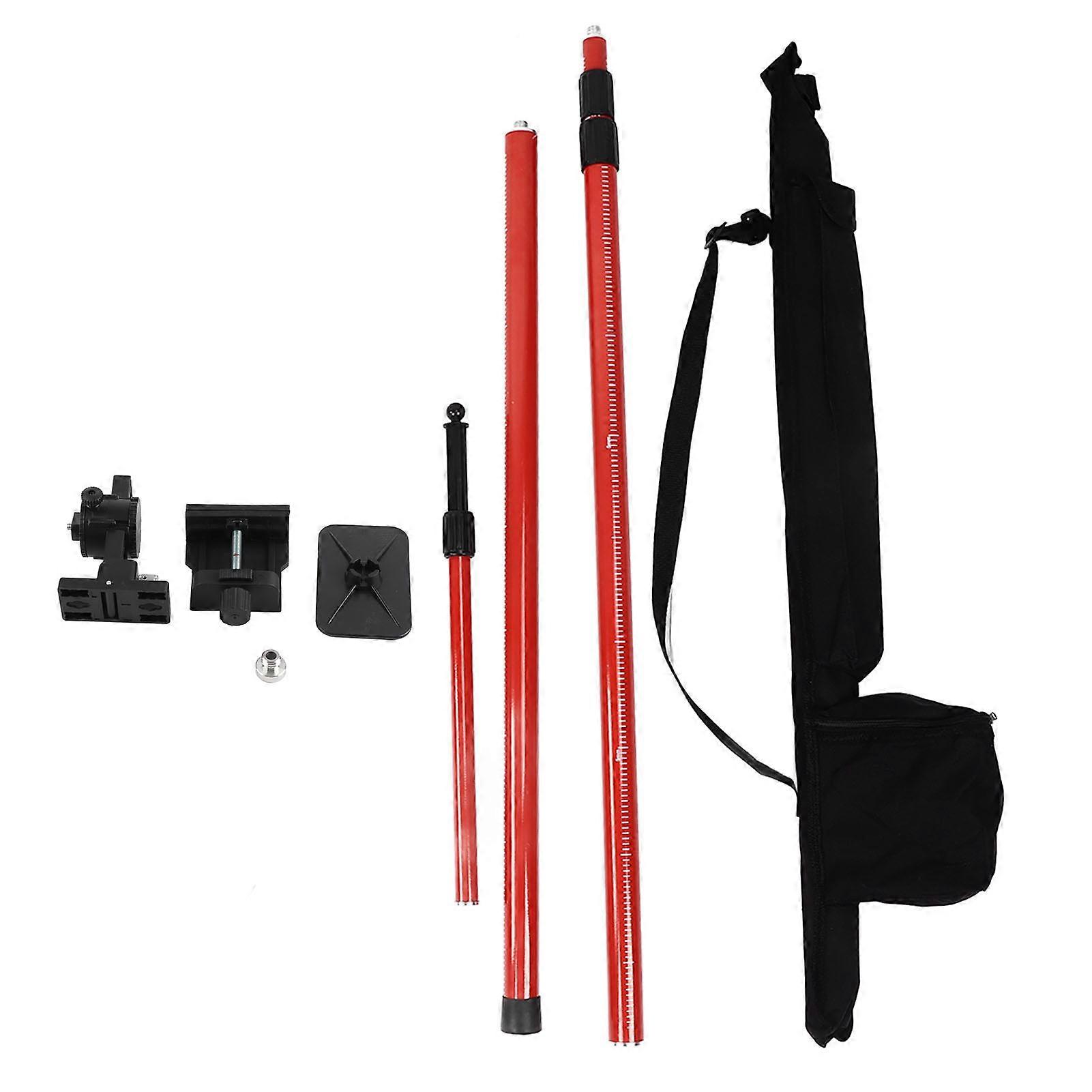 Laser Telescoping Pole Extendable Mounting Support for Rotary Line Lasers 4 Meter Red