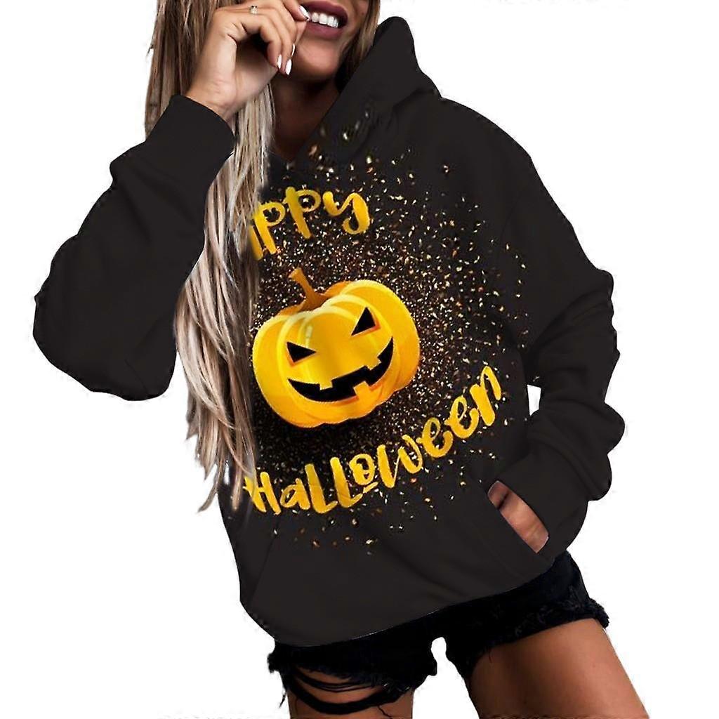 Sudadera con capucha, Sudadera con capucha de Halloween para mujer, Sudadera con bolsillo, Sudadera cálida casual de moda otoñal