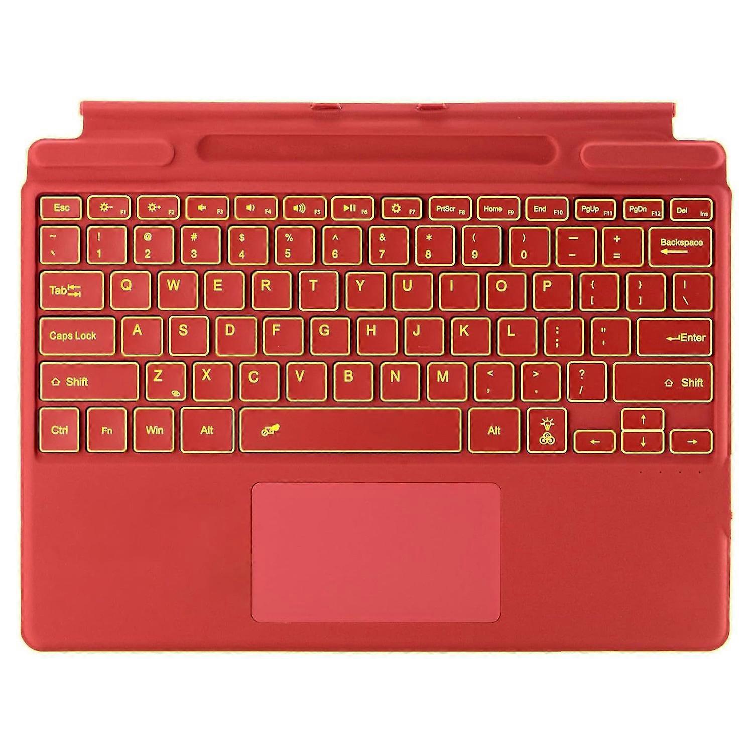 2089D for Microsoft Surface Pro 11 / 10 / 9 / 8 / X Magnetic Adsorption Colorful Light Bluetooth Wi