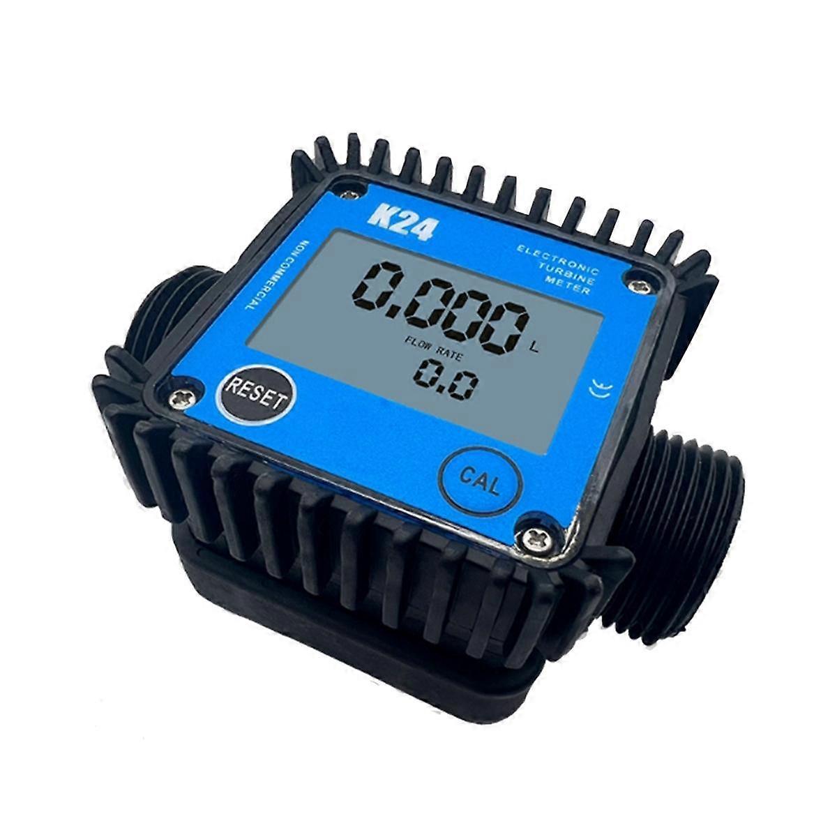 LCD Fuel Flow Meter K24 for Turbine Digital Die-Sel Fuel Flowmeter Favorable Liquid Water Flow Meas