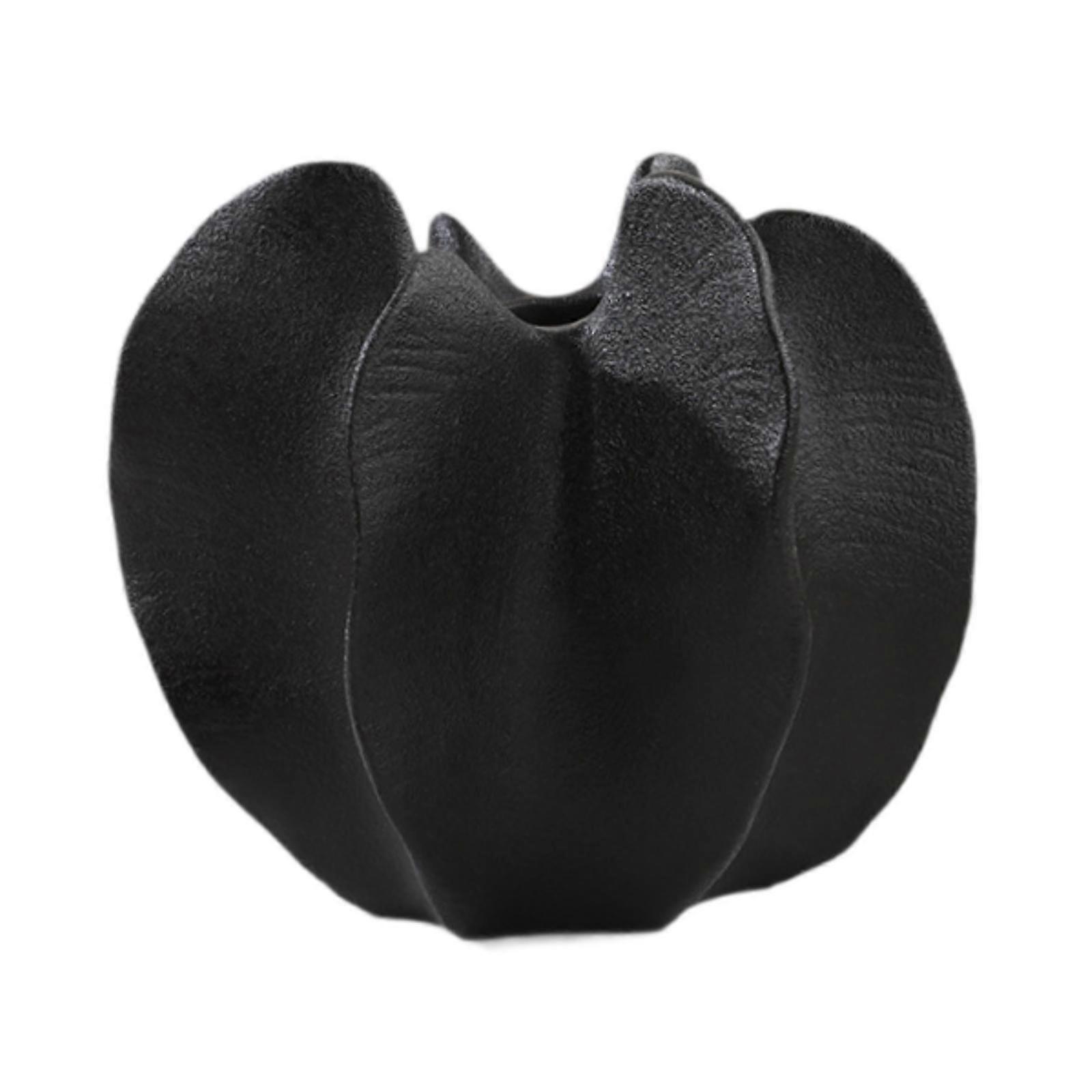 Carambola Flower Vase Simple Tabletop Ornament for Shelf Office Dining Table Black M