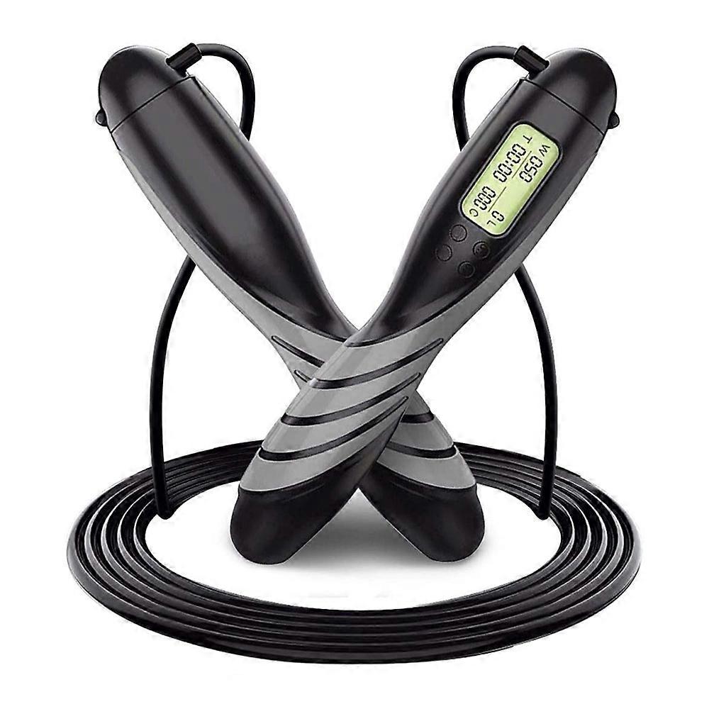 Digital Handle Adjustable Jumping Rope with Smart Counter, Time Setting for Kids, Fitness, Crossfit, Gym, Burn Calorie