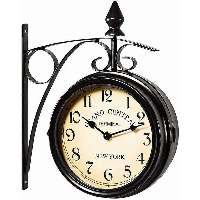 Bahnhofsuhr  schwarze digitale Wanduhr
