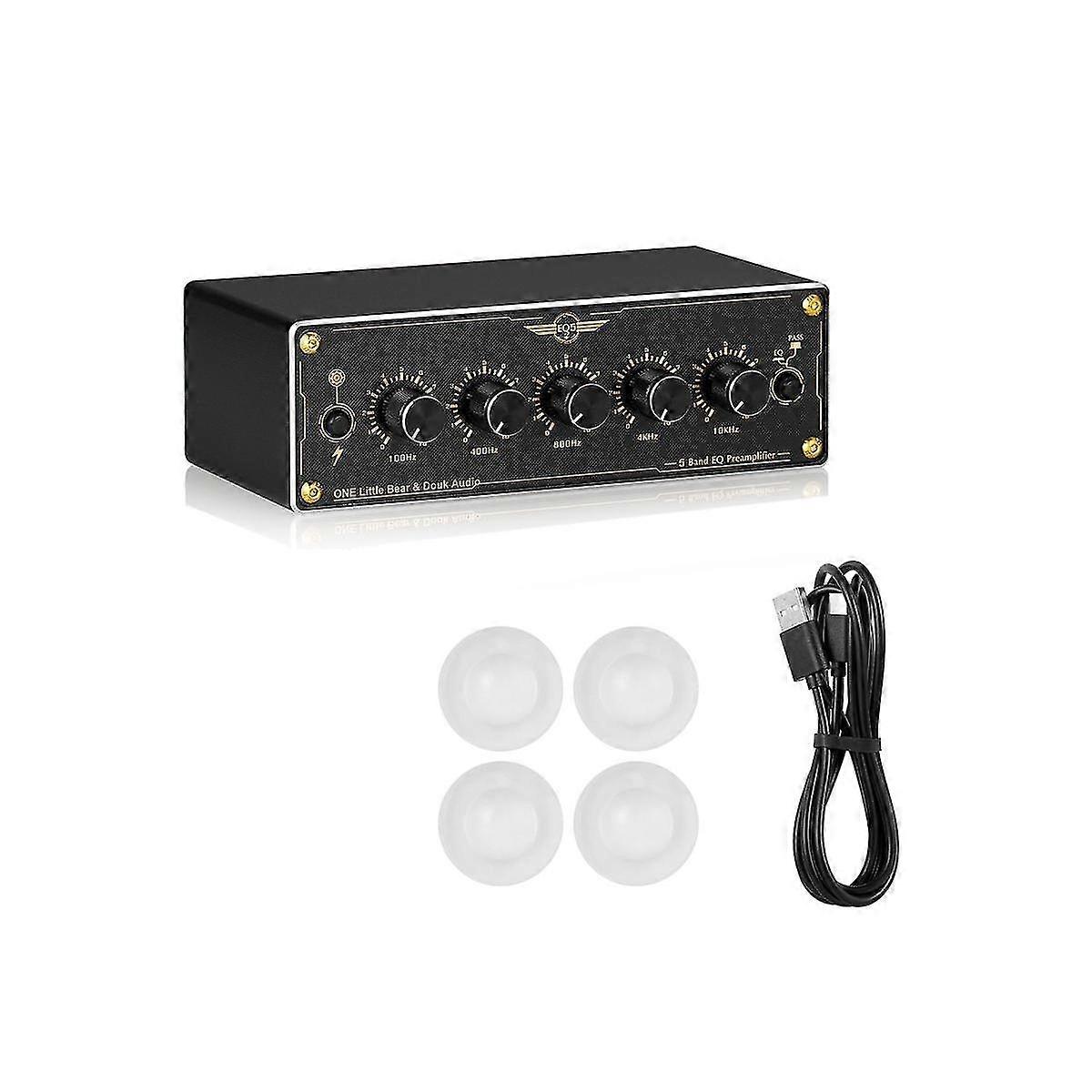 Eq5 2.0 Channel Mni 5-band Analog Eq Preamp Audio Equalizer Home/car Audio Processor Stereo Pre-amp