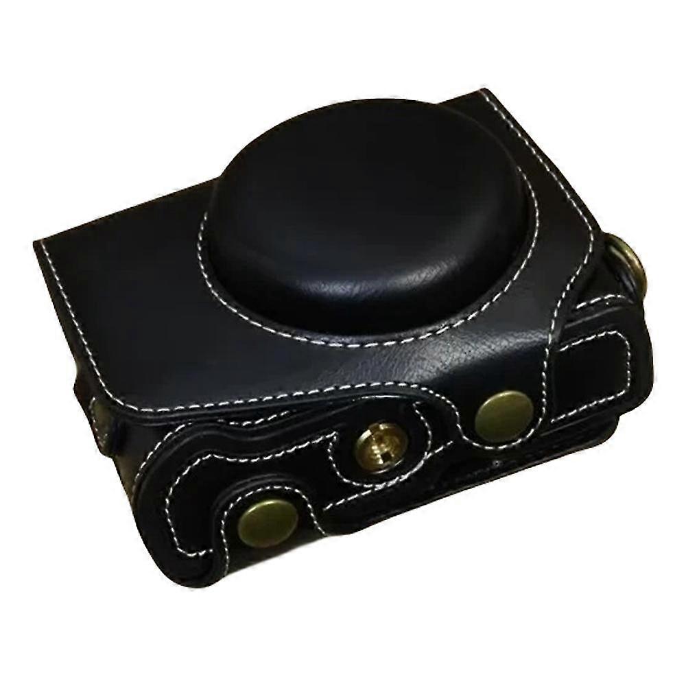 PU Leather Camera Case  For Canon PowerShot G7 X Mark II / G7 X Mark III, with Shoulder Strap