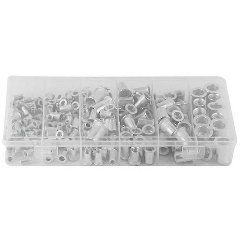 200pcs M3 M5 M6 M8 M10 Nut Carbon Steel Flat Head Thread Insert Nut Cap Set Thread Insert Nut Kit