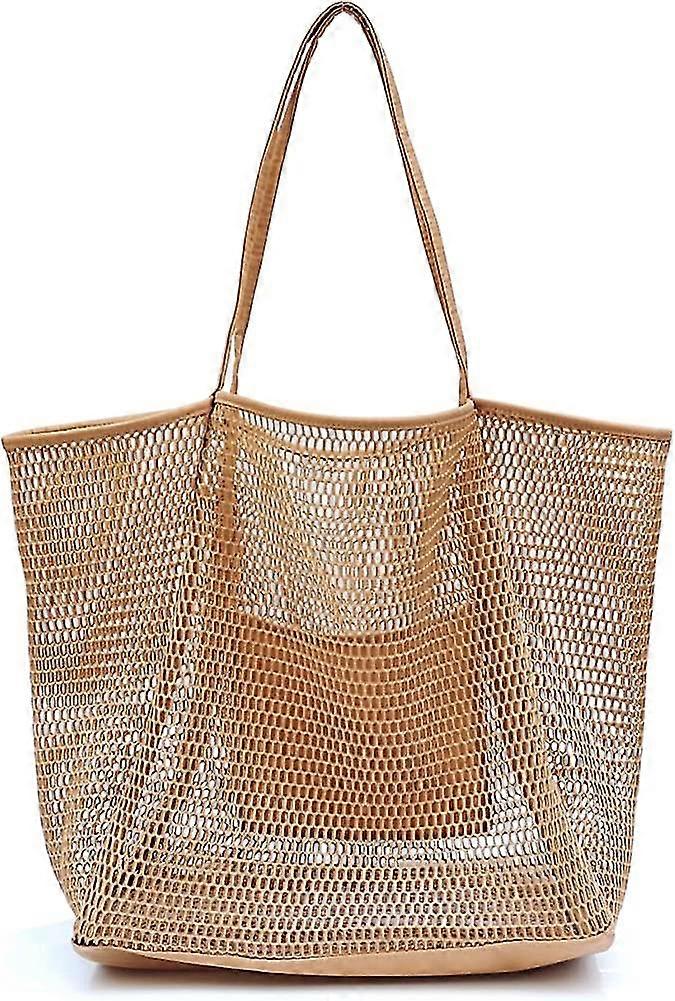 Mesh Beach Tote Womens Shoulder Handbag