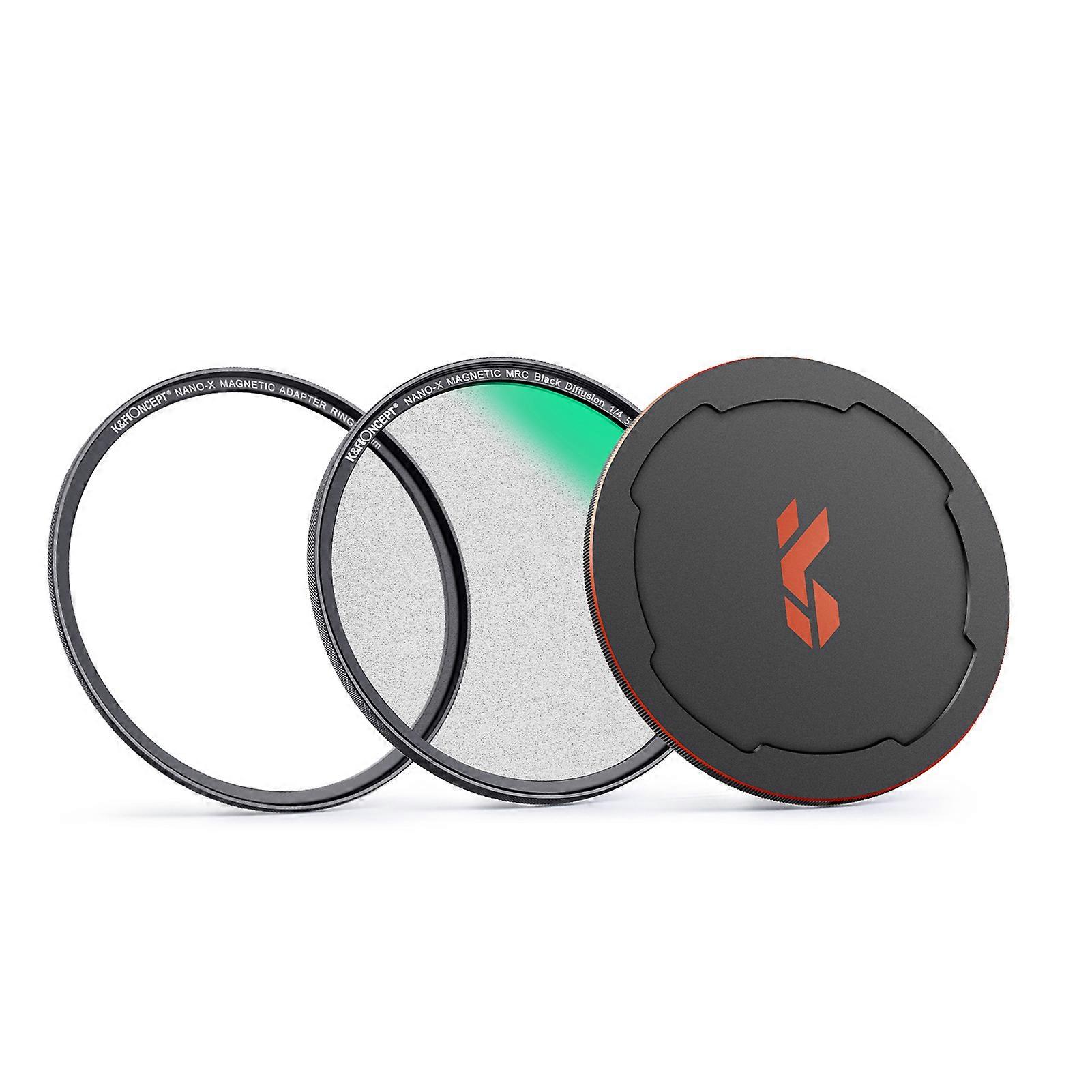 K&F CONCEPT NANO-X-1/4 Soft Focus Filter Diffusion Filter with Waterproof Dust-Proof FMC Green Film for Camera Lens 55mm Diameter