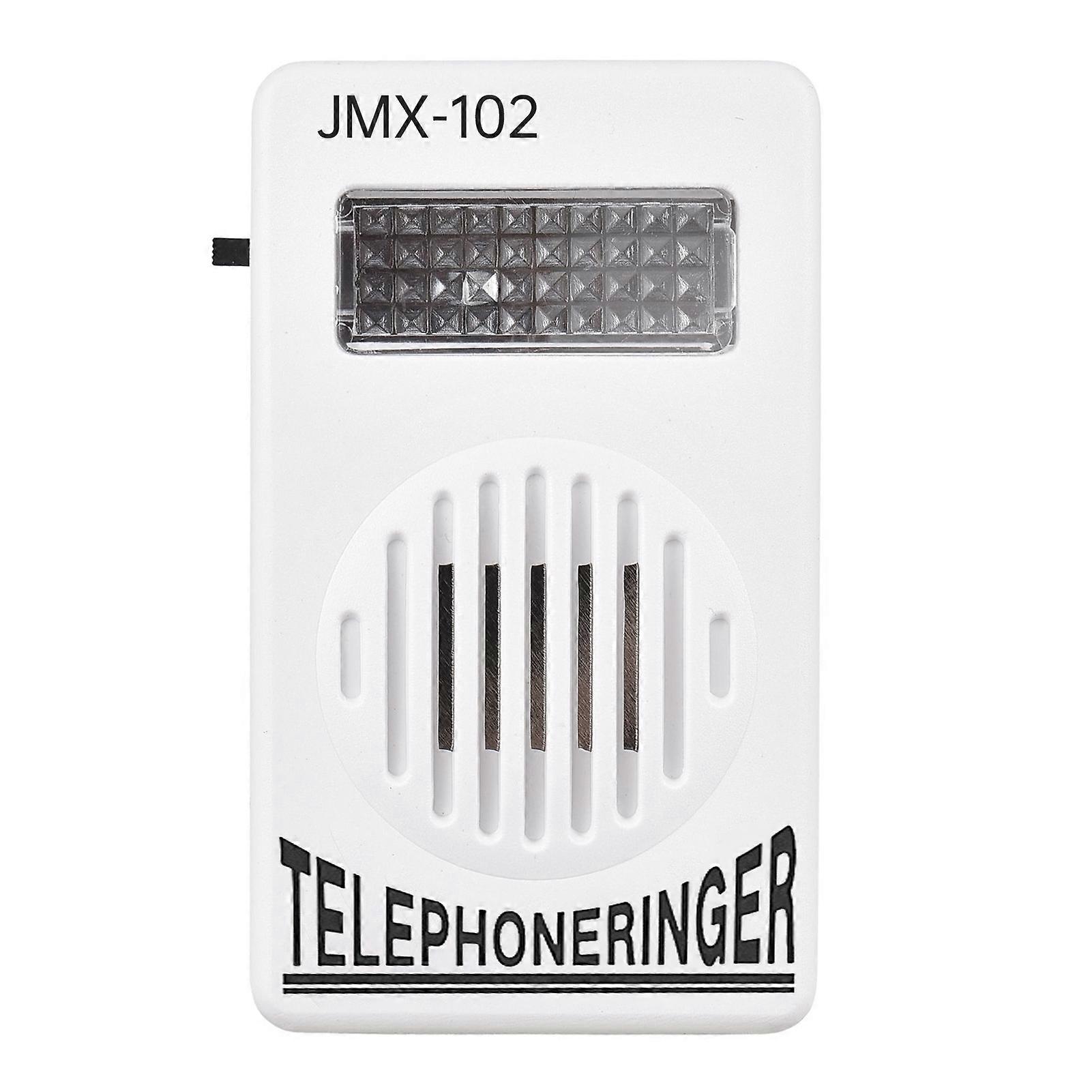 Loud Telephone Ringer 70db Amplifier Ringing Help Strobe Light Bell with Flash Light Suitable for Landline Phone 6P2C Connector Type Wall-mounted Batt