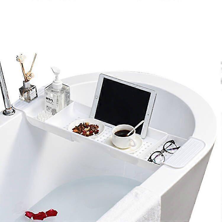 Expandable Bath Shelf Bathtub Tray, Adjustable Bathtub Caddy Tray Storage Rack