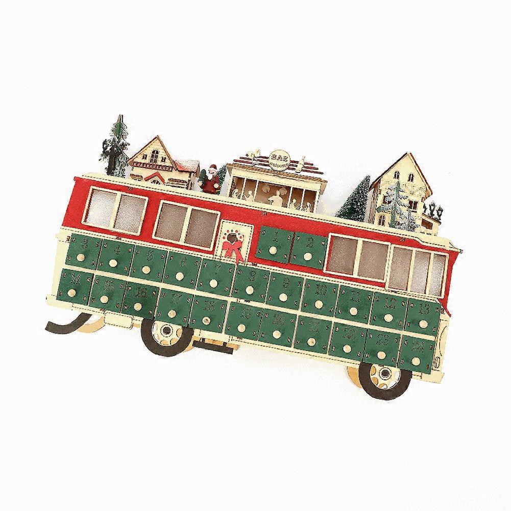 Creativity Christmas LED Calendar Decoration Exquisite Luminous Calendar Ornament for Kids