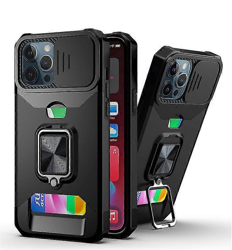 Case For Iphone 11/11 Pro/11 Pro Max Ring Card Push Window Mobile Phone Case Car Anti-fall Mobile Phone Case For Iphone 11 Case