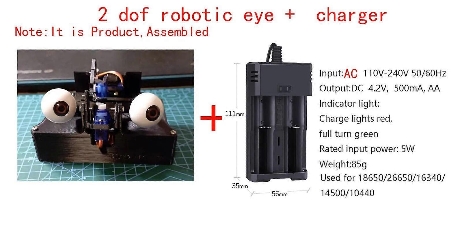 2 DOF Bionic Eye cu robot SG90 pentru Arduino Robot ESP8266 App Control Imprimare 3D Ochi Open Source Programabil DIY Builder Kit