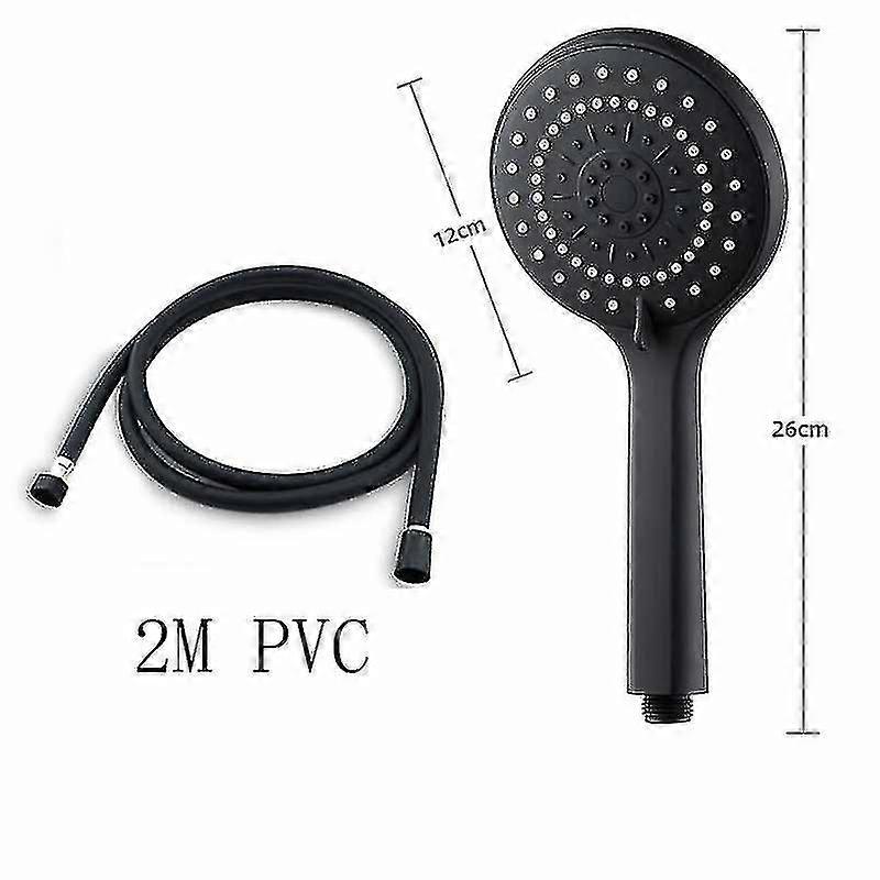 Five-speed Shower Nozzle [upgrade Version] + Black 2m Pvc Pipe