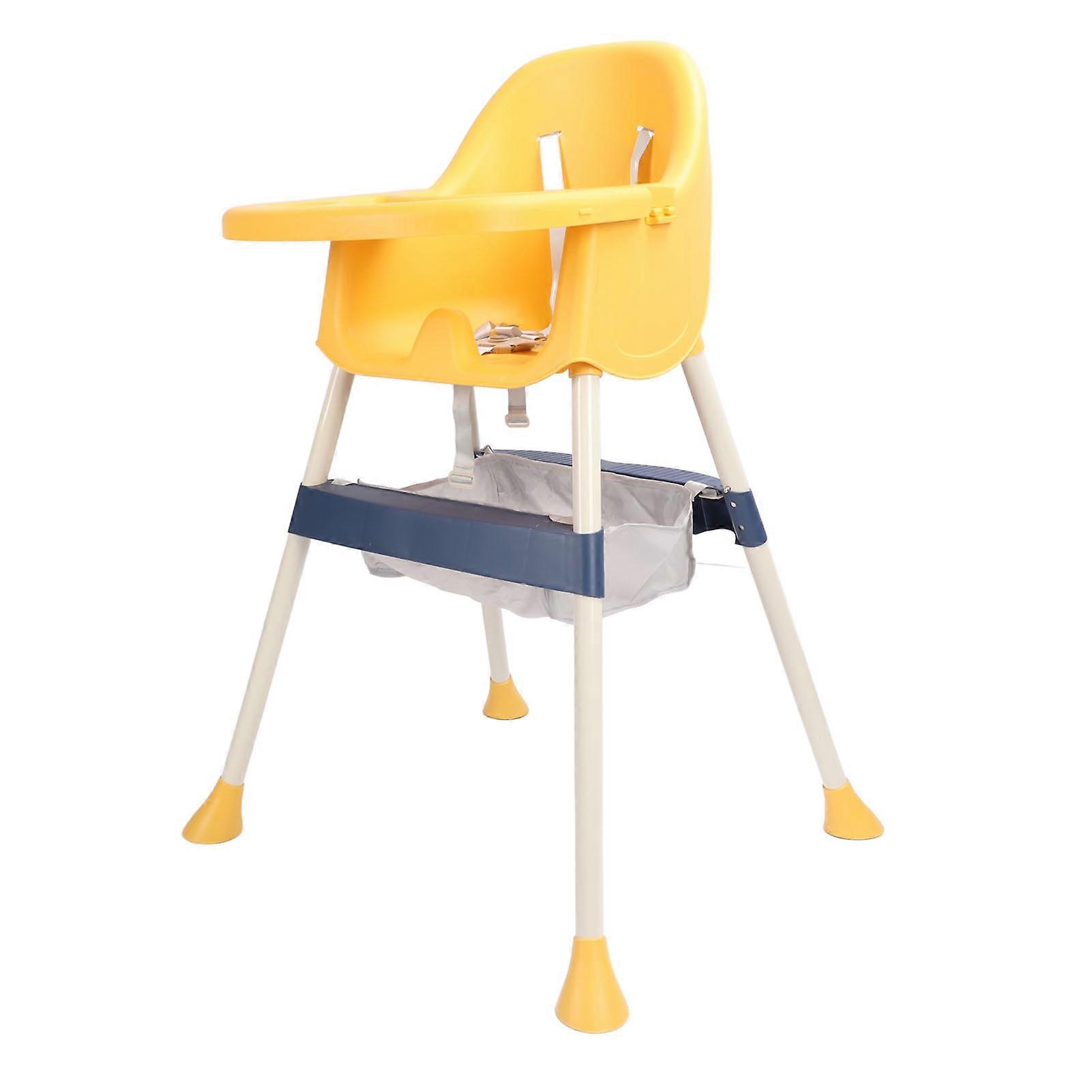 Baby High Chair with Safety Harness Height Adjustable Convertible Baby Dining Highchair