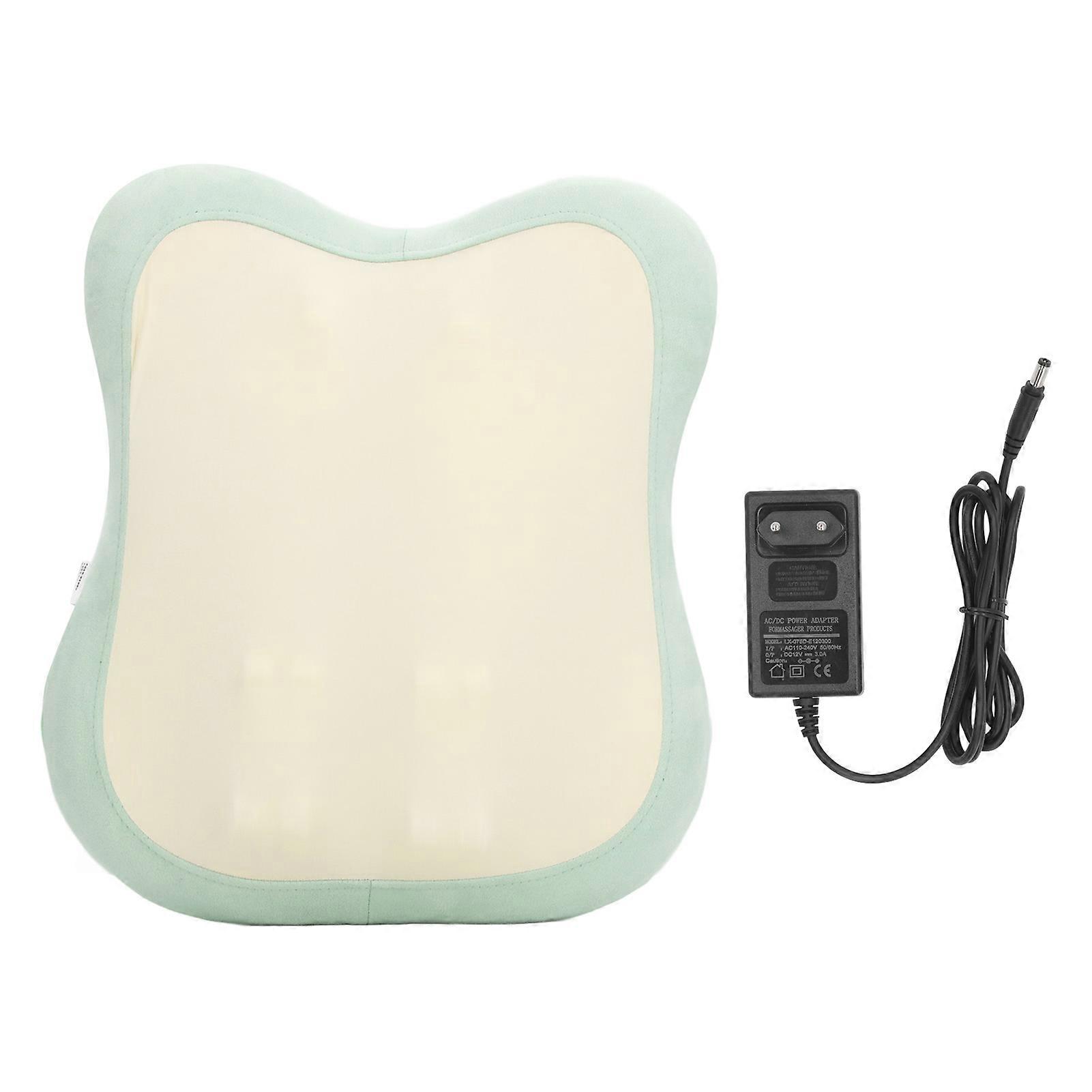 Back Massager Pillow with Heat 3 Levels Adjustable 3D Kneading Muscle Relief Shiatsu Massager for Neck Waist Legs 110240V