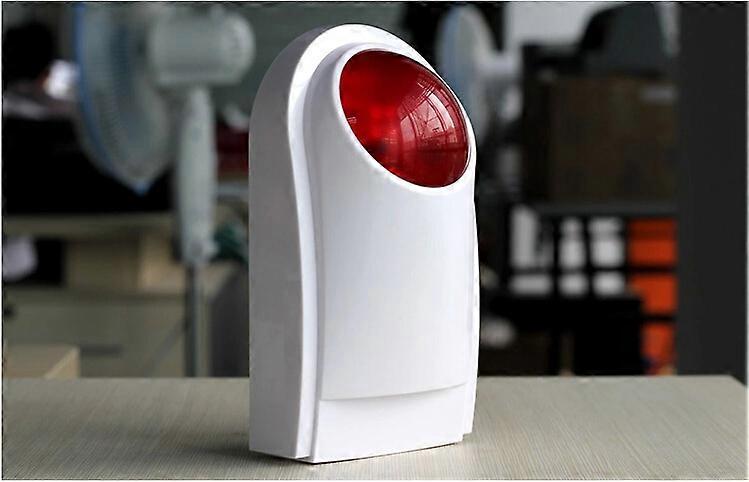 Wireless Alarm Siren with 120DB, Power Adapter Sound and Red Flashing Siren ,200*115*62mm