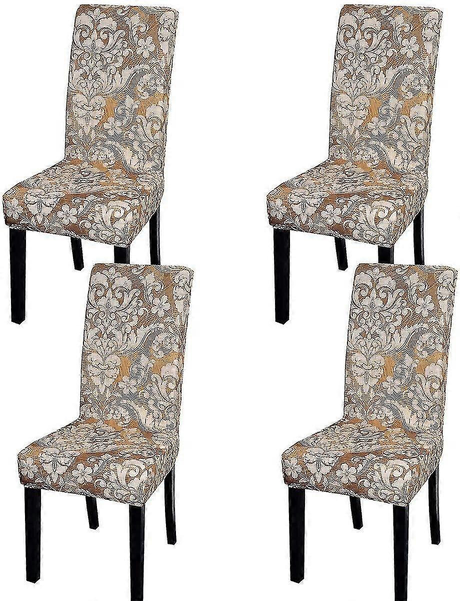 ダイニングチェアカバーセットストレッチダイニングチェアスリップカバー取り外し可能な洗濯可能な椅子プロテクターシートカバーのためのダイニングルームホームウェディングバンケットパーティーホテル