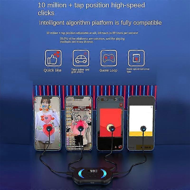 Mobile Phone Screen Auto Clicker Adjustable Connection Physical Simulation Finger Click Device Scre