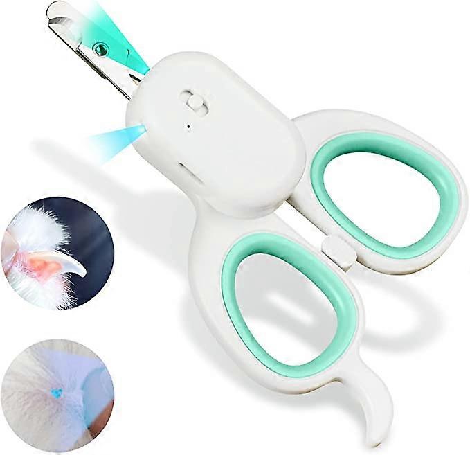 1pc Pet Nail Clipper with LED &-U-V Light
