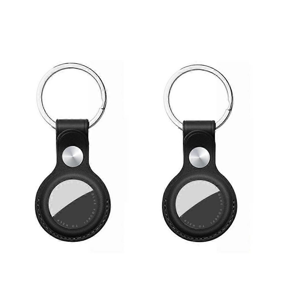 2 Pack PU Leather AirTag Case Compatible with New Locator Tracker
