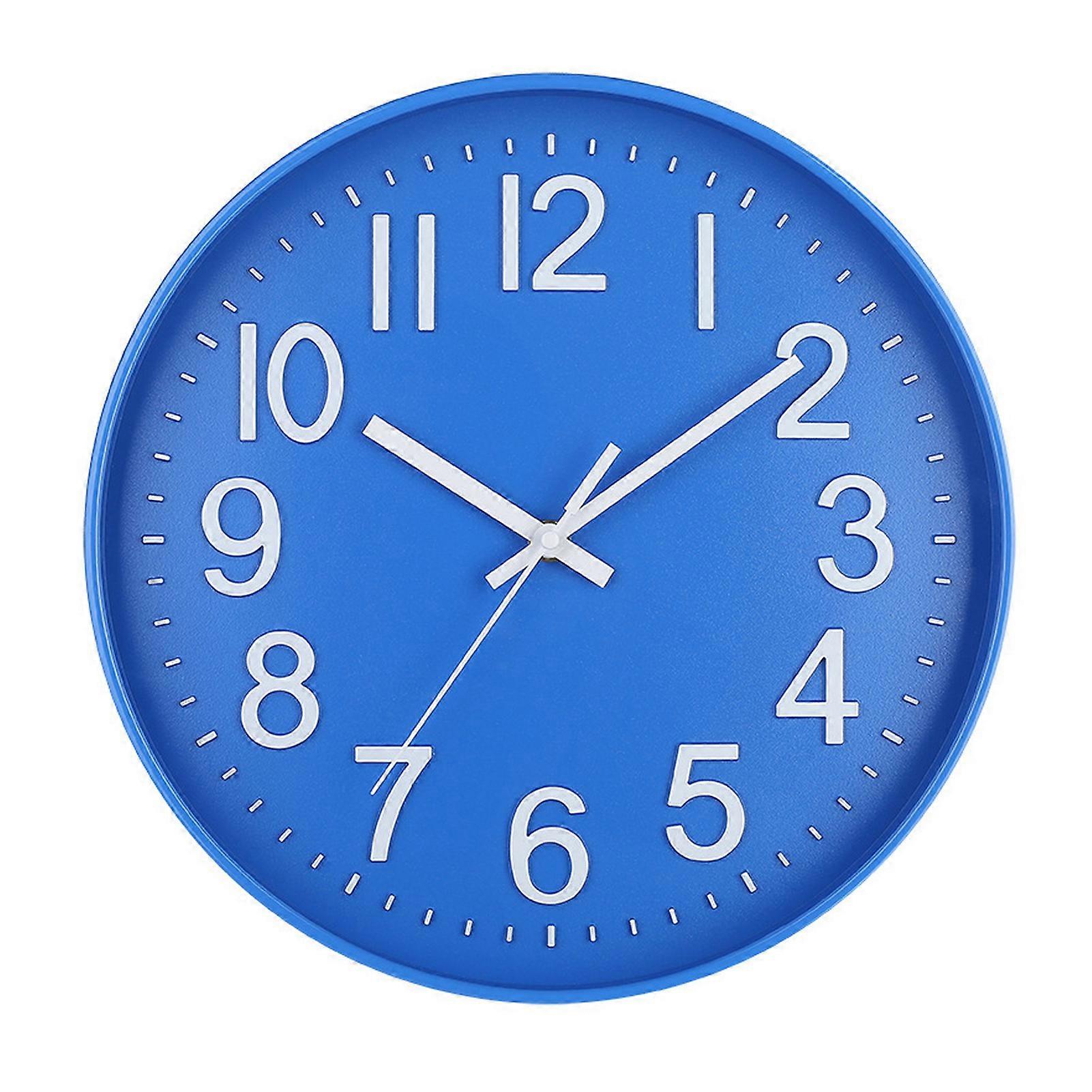Wall Clock Large Numerals Design Easy-to-Read Battery Operated Modern Silent Non-Ticking Round Clock Wall Decoration