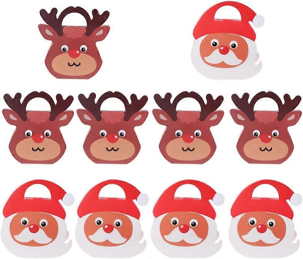 10Pcs Christmas Candy Boxes