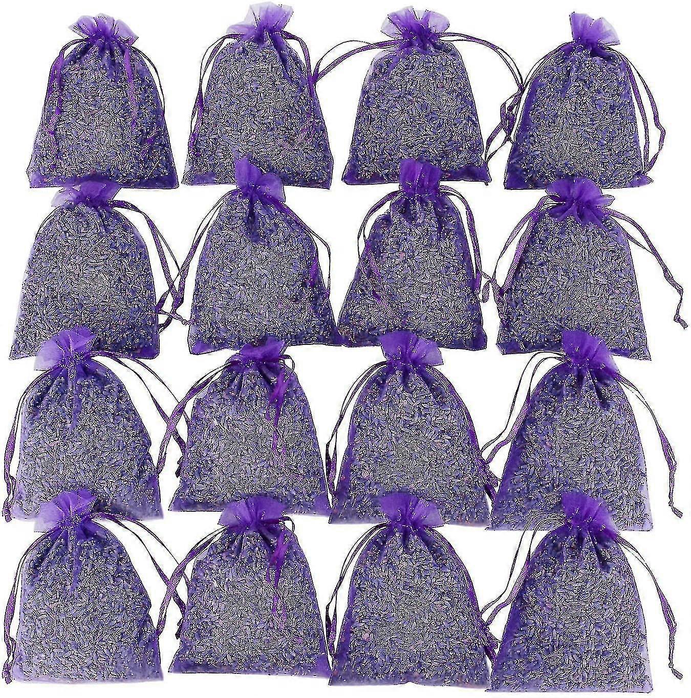 Fgao 16 Purple French Dried Lavender Sachets Craft Bag - Lavender Sachets Wedding Toss, Home