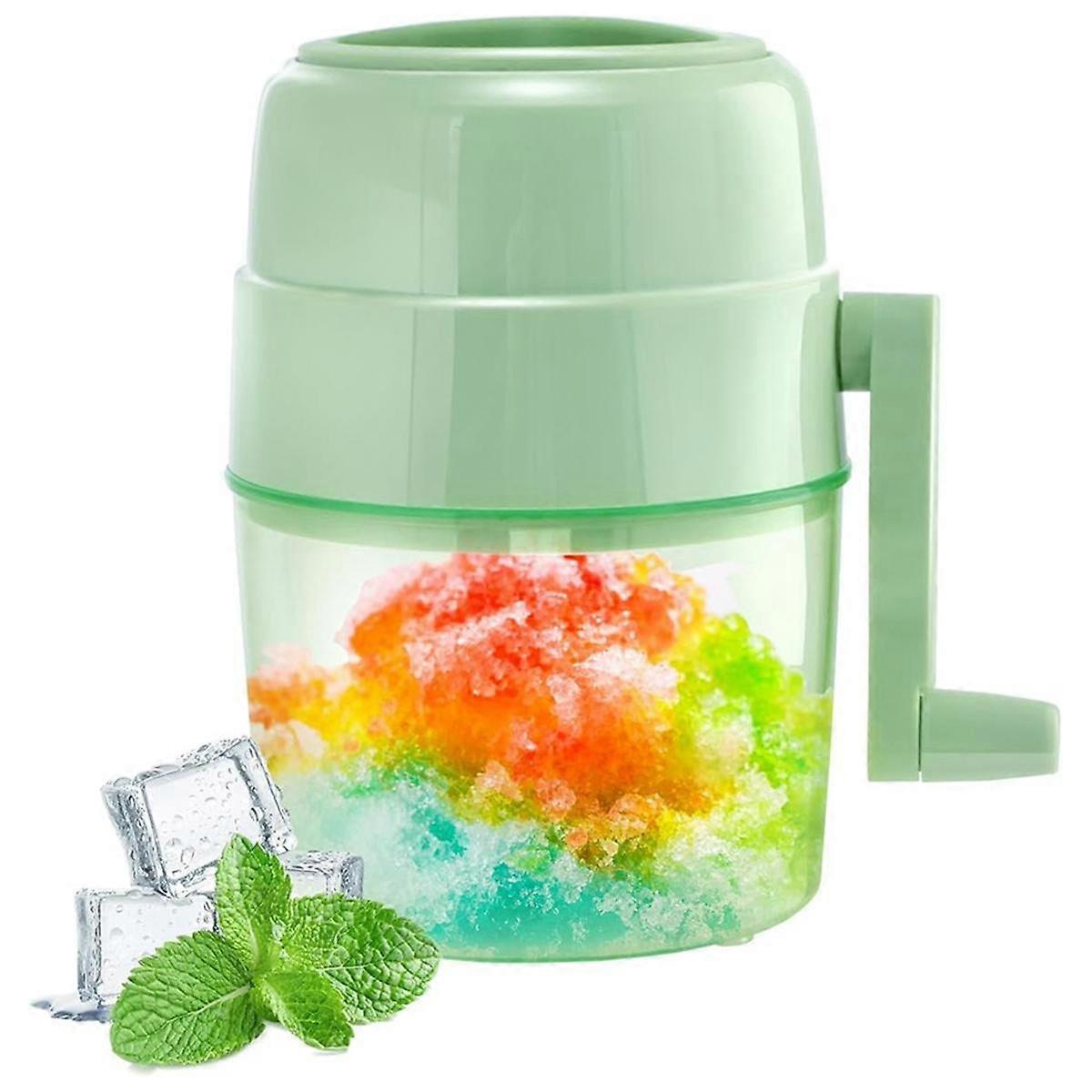 Snow Cone Machine Shaved Ice Machine Manual Ice Shaver Machine Double Stainless Steel Blade Ice Cru
