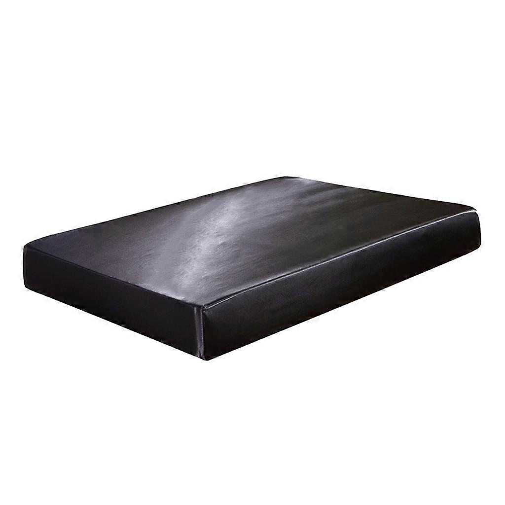 Home Textile Bed Sheet Solid Fitted Sheets 198x203x30cm Black